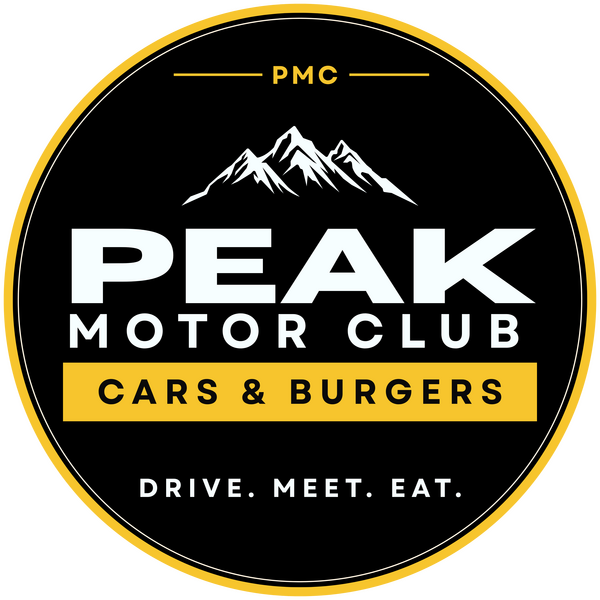 Peak Motor Club Cars & Burgers badge